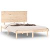 vidaXL Estrutura de cama pequena casal 120x190 cm pinho maci&ccedil;o