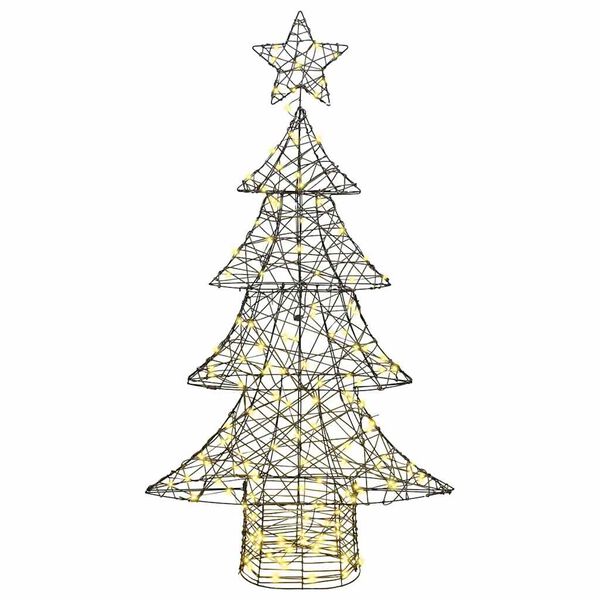 vidaXL &Aacute;rvore de Natal com 160 LEDs Branco quente 150 cm Vime