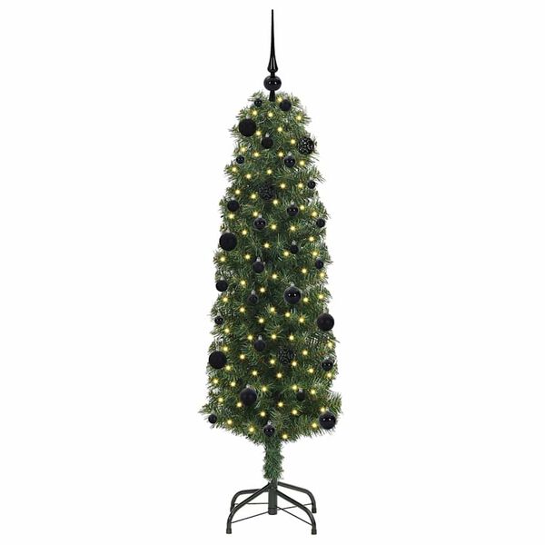 vidaXL &Aacute;rvore de Natal Artificial Verde 150 cm PVC e A&ccedil;o e Pl&aacute;stico