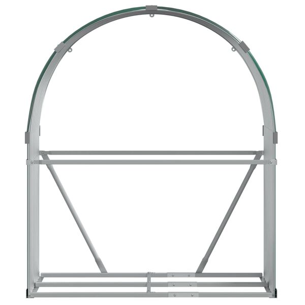 vidaXL Suporte de lenha 120x45x140 cm aço galvanizado verde