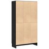 vidaXL Gabinete de Livros Carvalho Preto 82,5 x 30,5 x 150 cm
