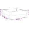 vidaXL Canteiro elevado de jardim 100x100x33,5 cm a&ccedil;o branco