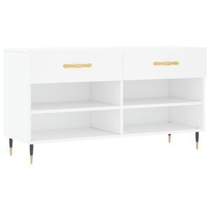 vidaXL Banco sapateira 102x35x55 cm derivados de madeira branco