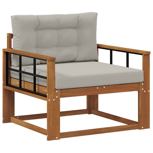 vidaXL Sof&aacute; M&eacute;dio Externo Madeira S&oacute;lida de Ac&aacute;cia Natural