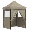 vidaXL Tenda de Festa Cinzento-acastanhado 200 x 200 x 306 cm