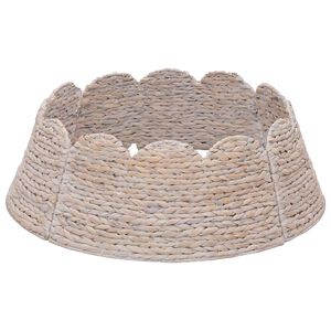 vidaXL Collar para &Aacute;rvore de Natal Redondo Branco Di&acirc;m. 45 x 22 cm