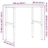 vidaXL Bancada retangular 100x60x(73-99,5) cm madeira de ac&aacute;cia maci&ccedil;a