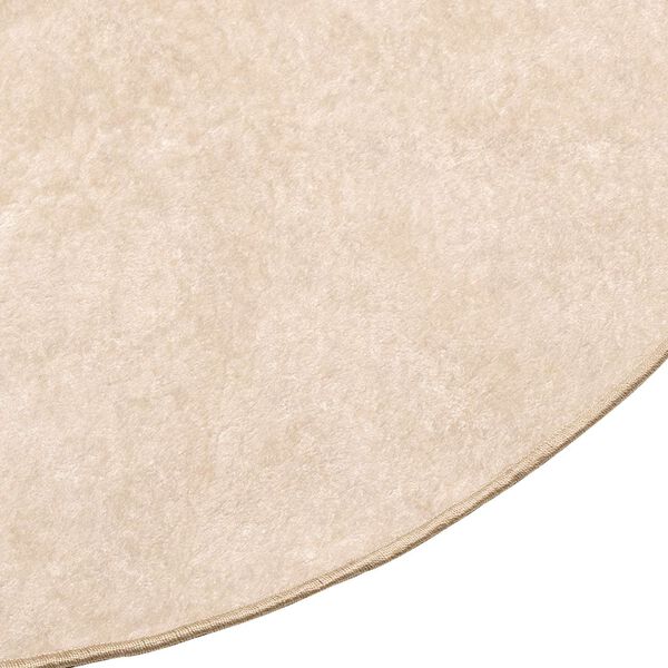 vidaXL Tapete Estampado Creme &Oslash; 120 cm Poli&eacute;ster e PVC