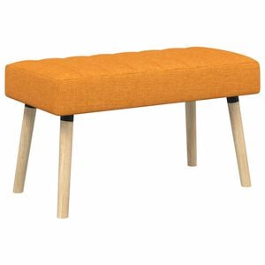 vidaXL Banco com tufting em canal Amarelo Escuro 80 x 40 x 46 cm