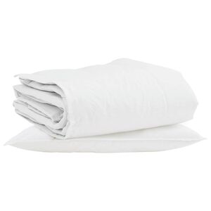 vidaXL Edredom de Inverno com travesseiro 2 pcs Branco Pena de ganso