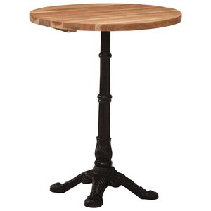 vidaXL Mesa de bistr&ocirc; &Oslash;60x76 cm madeira de ac&aacute;cia maci&ccedil;a