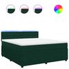 vidaXL Cama com molas/colch&atilde;o 180x200 cm veludo verde-escuro