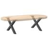 vidaXL P&eacute;s para mesa de centro em formato de X, 2 pe&ccedil;as, antracite, 50x(30-31) cm, a&ccedil;o