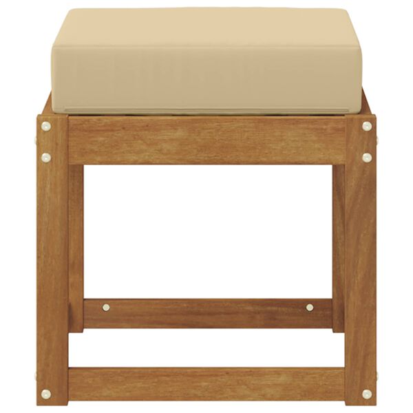 vidaXL Bancada de P&aacute;tio ao Ar Livre Natural 43 x 43 x 37 cm