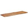 vidaXL Tampo de mesa retangular borda viva 120x40x2,5 cm ac&aacute;cia maci&ccedil;a