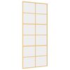 vidaXL Porta deslizante 90x205 cm vidro ESG/alum&iacute;nio dourado