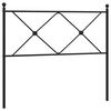 vidaXL Cabeceira de substitui&ccedil;&atilde;o 107 cm metal preto