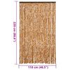 vidaXL Cortina anti-insetos 118x220 cm chenille ocre e branco
