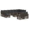 vidaXL Conjunto de Sof&aacute; de Jardim 13 unid. Cinza e Cinza Escuro