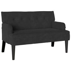 vidaXL Banco Chesterfield Preto 112 x 65,5 x 75 cm Veludo