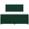 vidaXL Cama com molas/colch&atilde;o 200x200 cm veludo verde-escuro