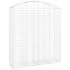 vidaXL Cesto gabi&atilde;o arqueado 200x50x220/240 cm ferro galvanizado