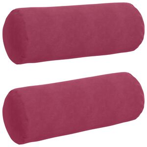 vidaXL Almofadas de Apoio 2 pcs Vinho Vermelho &Oslash; 25 x 70 cm