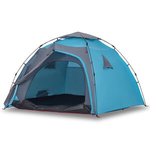 vidaXL Tenda de campismo c&uacute;pula para 4 pessoas liberta&ccedil;&atilde;o r&aacute;pida azul