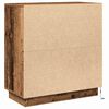 vidaXL Aparador LED com prateleira Madeira antiga 71 x 34,5 x 75 cm