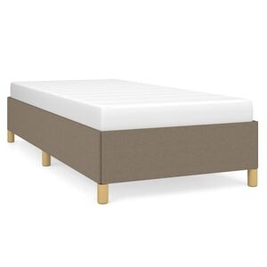 vidaXL Estrutura cama sem colch&atilde;o 90x200 cm tecido cinza-acastanhado