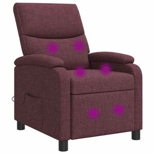 vidaXL Recliner de Massagem Roxo Tecido