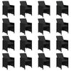 vidaXL 21 pcs conjunto jantar p/ jardim c/ almofad&otilde;es vime PE preto