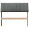 vidaXL Cabeceira estofada Cinza Escuro 90 cm