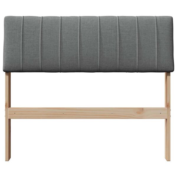 vidaXL Cabeceira estofada Cinza Escuro 90 cm