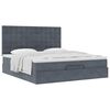 vidaXL Estrutura cama otomana colch&otilde;es 160x200 cm cinzento escuro
