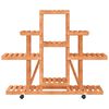 vidaXL Suporte de plantas com rodas 110x25x101 cm abeto maciço