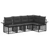 vidaXL Conjunto de Sof&aacute;s para Exterior 5 unid. Preto e Cinza Escuro