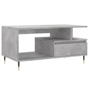 vidaXL Mesa de centro 90x49x45 derivados de madeira cinzento cimento