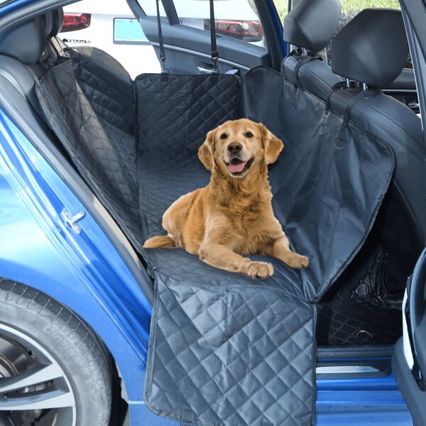vidaXL Cobertura de assento de carro para c&atilde;o 137x46x50 cm preto