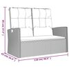 vidaXL 4 pcs conjunto lounge de jardim c/ almofad&otilde;es vime PE cinzento