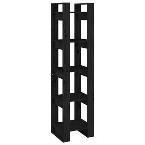 vidaXL Estante/divis&oacute;ria 41x35x160 cm pinho maci&ccedil;o preto