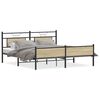 vidaXL Estrutura de cama sem colch&atilde;o 180x200cm metal carvalho sonoma