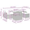 vidaXL 6 pcs conjunto de sof&aacute;s p/ jardim com almofad&otilde;es vime PE bege