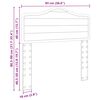 vidaXL Cabeceira com cabeceira Branco 90 cm Madeira processada