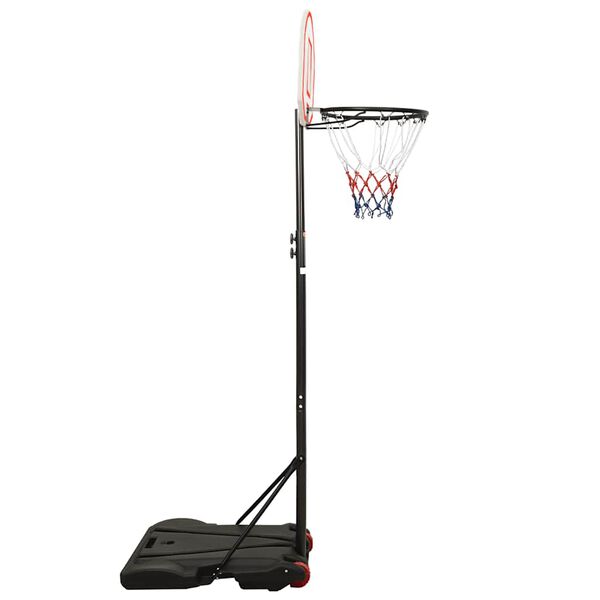 vidaXL Tabela de basquetebol 216-250 cm polietileno branco