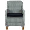 vidaXL 3 pcs conj. lounge jardim c/ almofad&otilde;es vime PE cinzento-claro