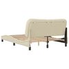 vidaXL Estrutura de cama sem colch&atilde;o Hvar 140x190 cm tecido cor creme