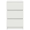 vidaXL Mesa de cabeceira com 3 gavetas 39x35x65 cm branco