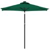 vidaXL Guarda-sol de jardim com poste de a&ccedil;o 225x225x212 cm verde