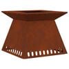 vidaXL Bowl de Fogo Ferro Enferrujado 60 x 60 x 50 cm A&ccedil;o Corten